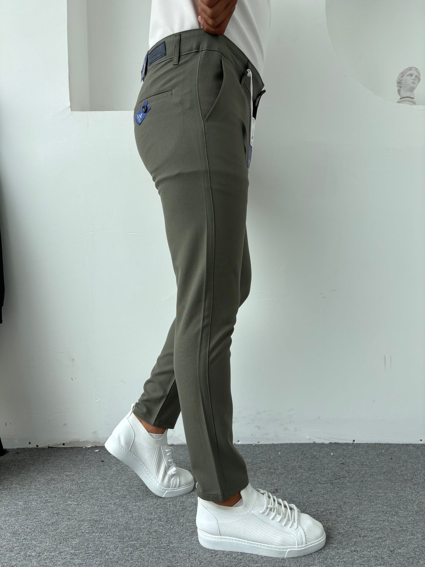 Slim Kalıp Kumaş Pantolon Çağla Yeşili