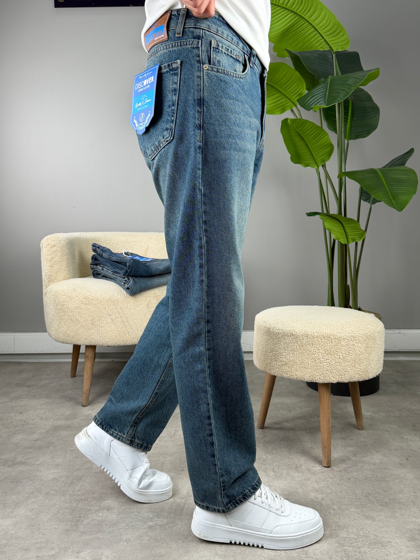 PREMİUM KALİTE BAGGY KOT PANTOLON H3 PETROL YEŞİLİ