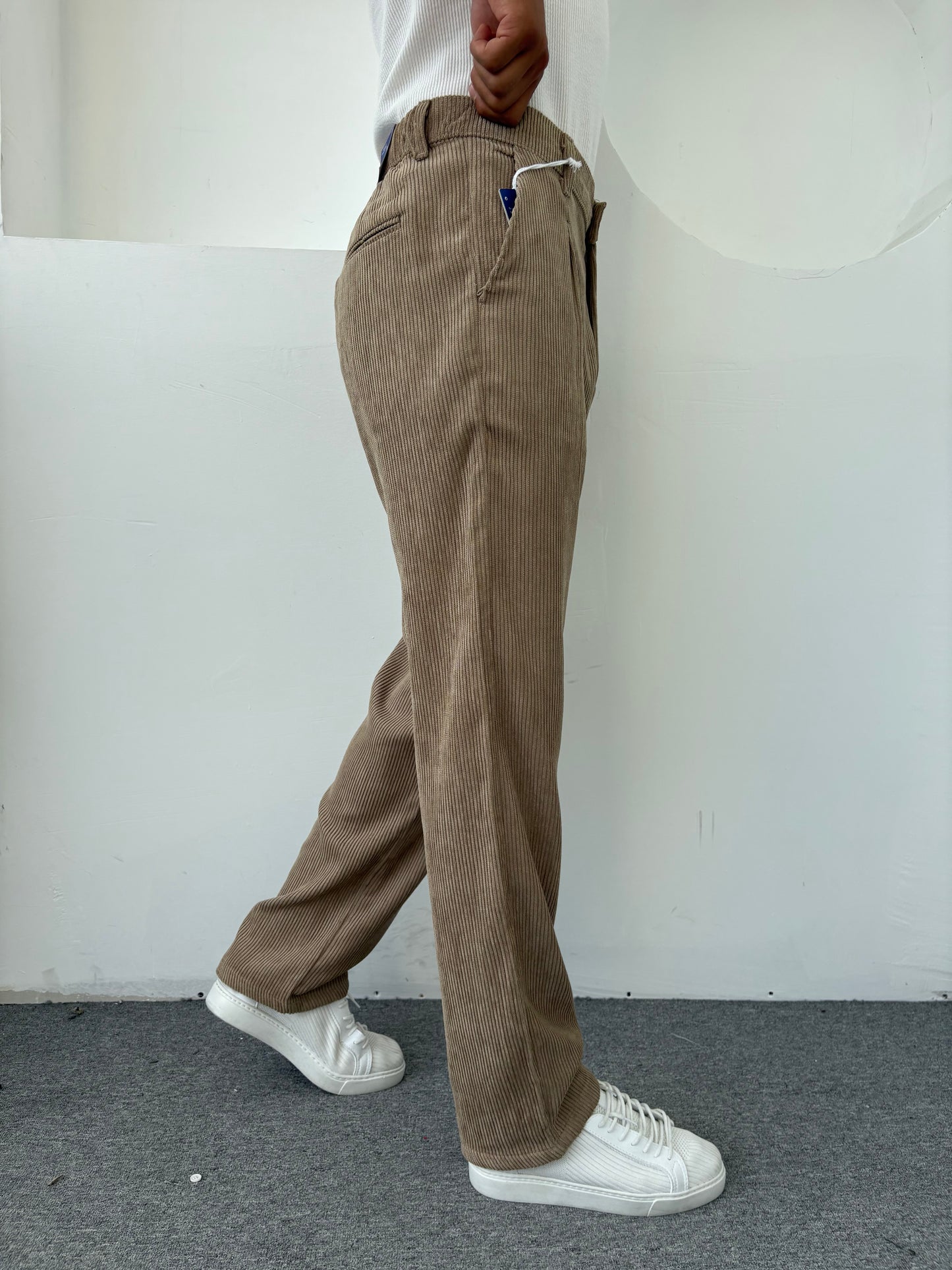 %100 KADİFE PİLELİ BAGGY PANTOLON KİREMİT