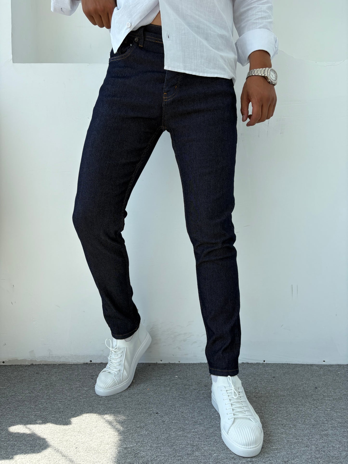 %100 LİKRALI SLİMFİT KALIP KOT PANTOLON LACİVERT