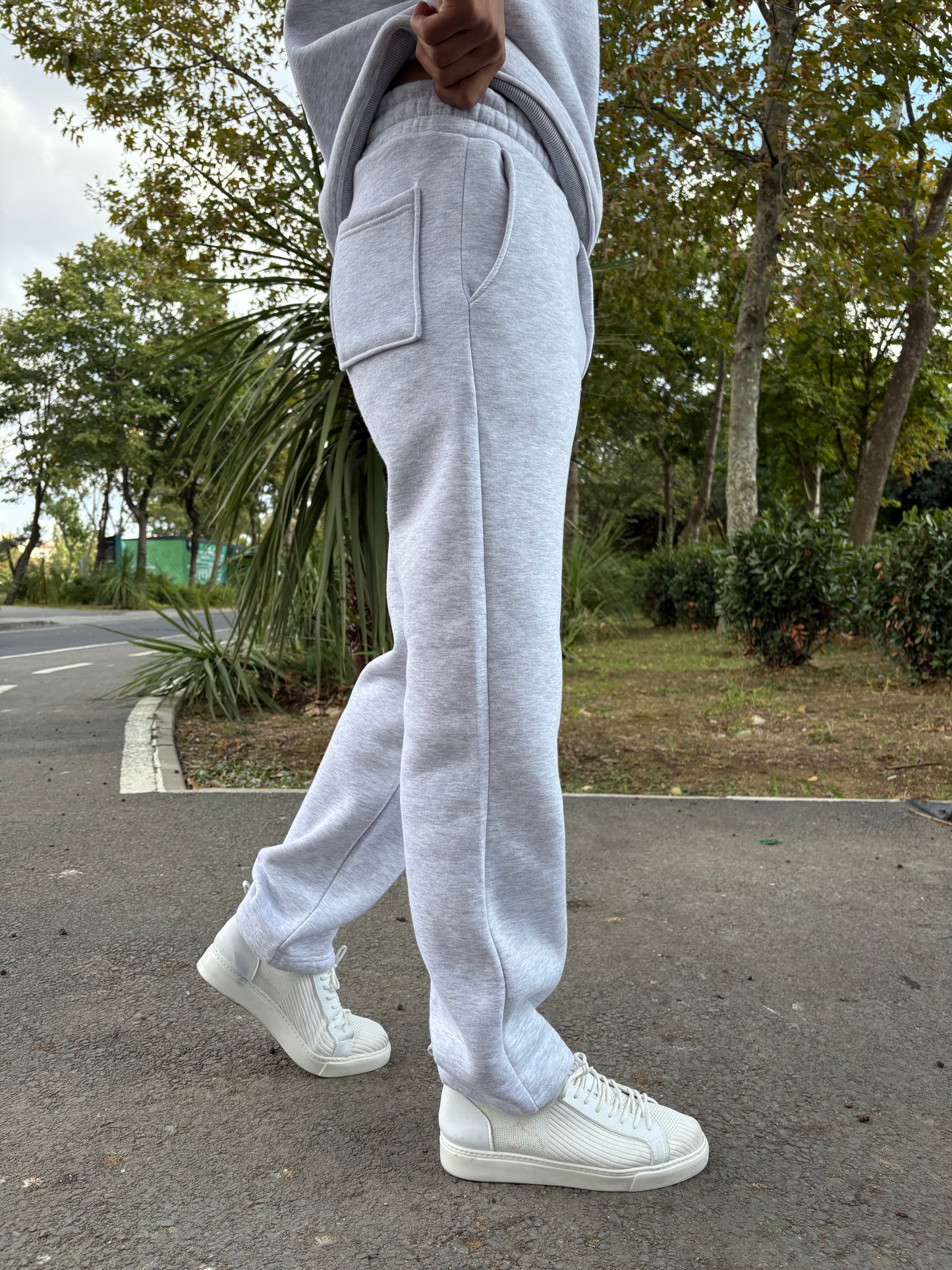 3 İPLİK ŞARDONLU OVERSİZE TAKIM GRİ