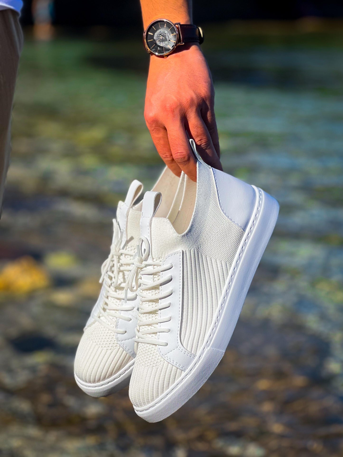 TRİKO ÖRME AYAKABI BEYAZ