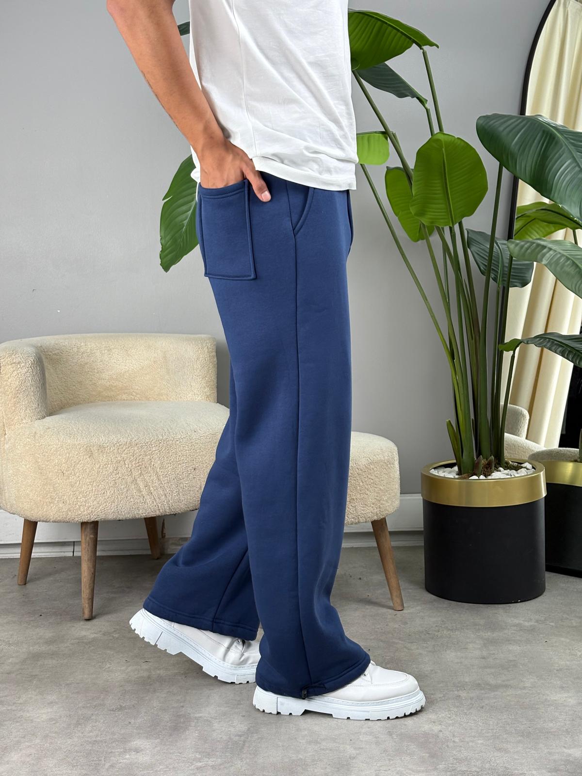 Üç İplik Süper Baggy Eşofman Lacivert