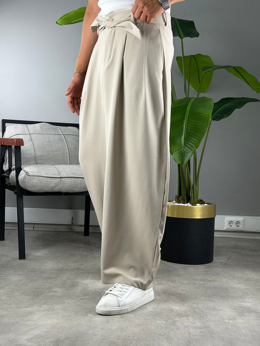 Balon Kesim Extra Baggy Kumaş Pantolon