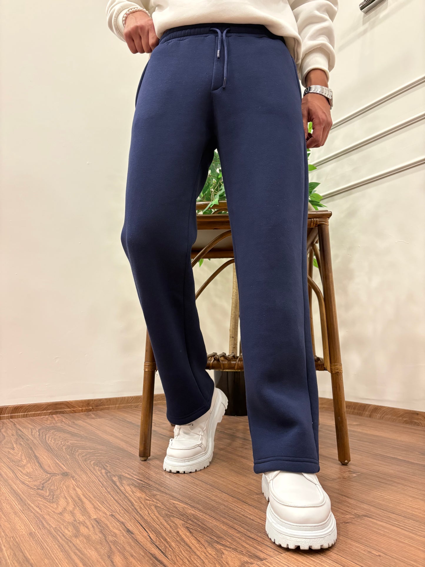 3 İPLİK ŞARDONLU BAGGY EŞOFMAN LACİVERT