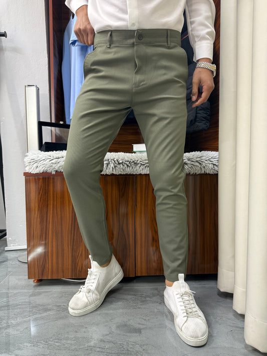 Slim Kalıp Kumaş Pantolon Çağla Yeşili