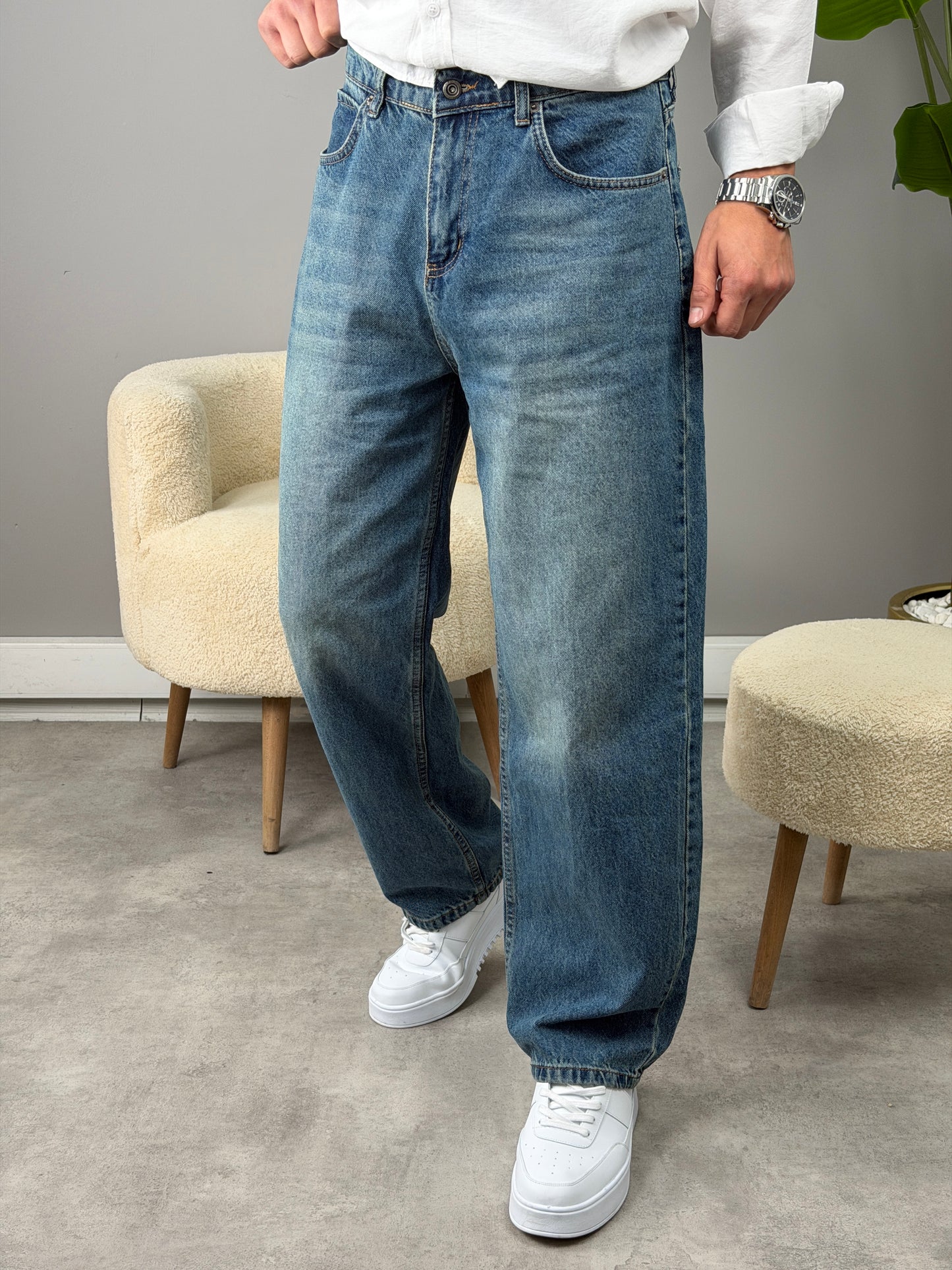 Süper Baggy Kot Pantolon PETROL YEŞİLİ