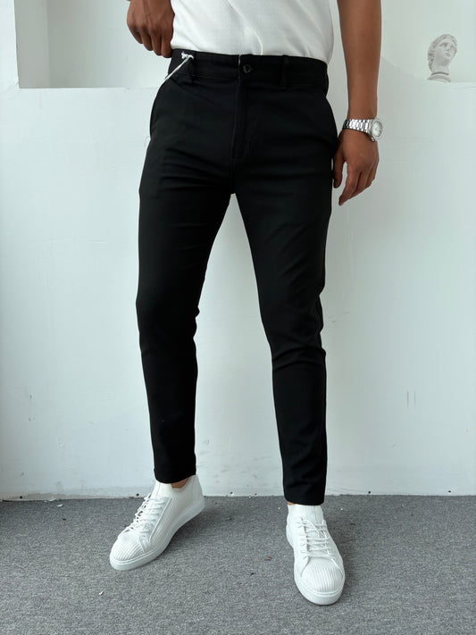 Slim Kalıp Kumaş Pantolon Siyah