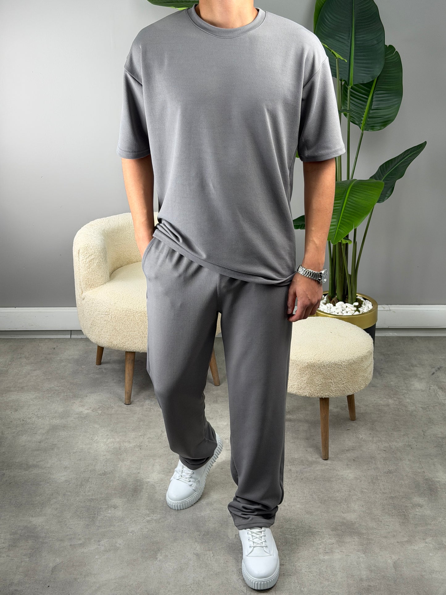 CRAP KUMAŞ OVERSİZE TAKIM ANTRASİT