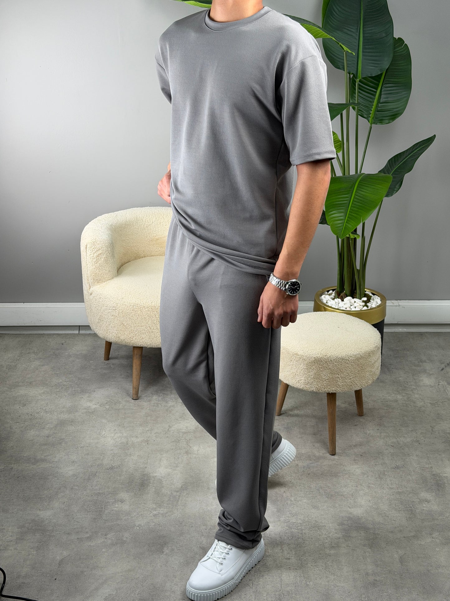 CRAP KUMAŞ OVERSİZE TAKIM ANTRASİT