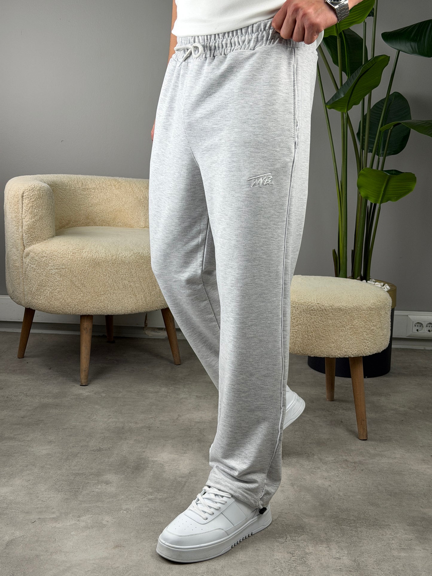 2 İplik Şeritli Baggy Eşofman GRİ