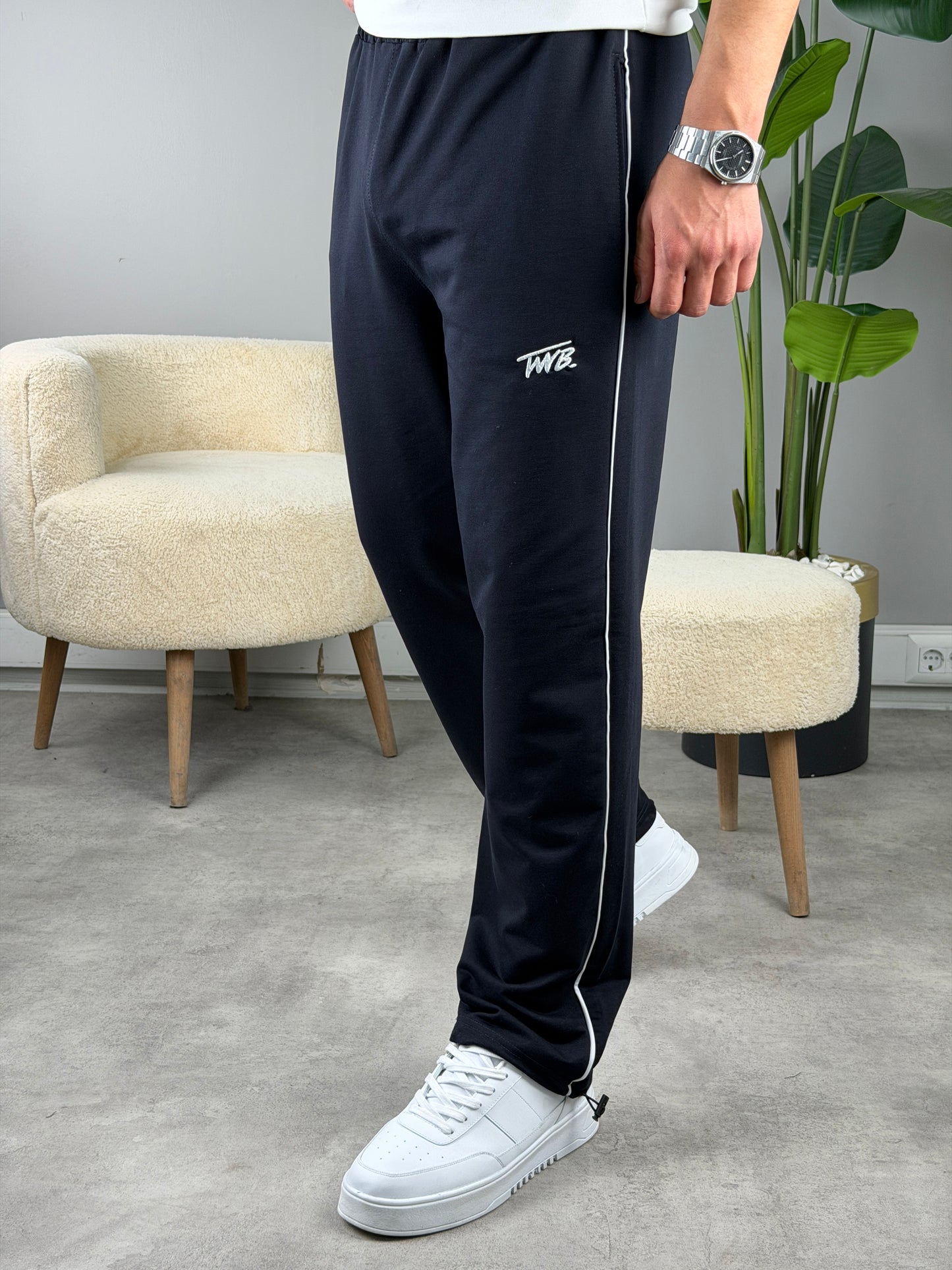 2 İplik Şeritli Baggy Eşofman LACİVERT