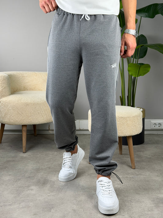 2 İplik Şeritli Baggy Eşofman ANTRASİT