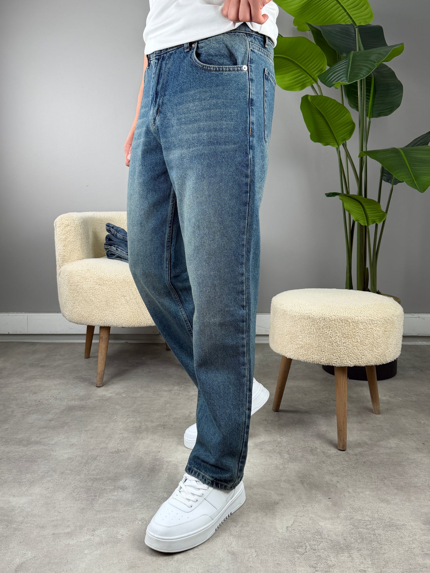 PREMİUM KALİTE BAGGY KOT PANTOLON H2 PETROL YEŞİLİ