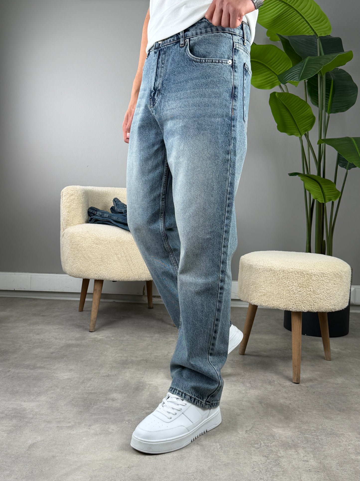 PREMİUM KALİTE BAGGY KOT PANTOLON H2 PETROL YEŞİLİ