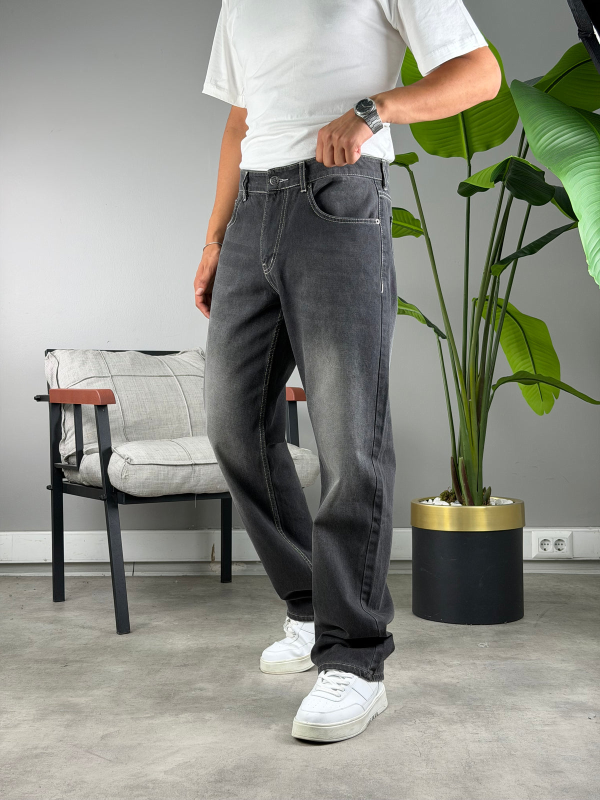 BAGGY KALIP KOT PANTOLON ANTRASİT