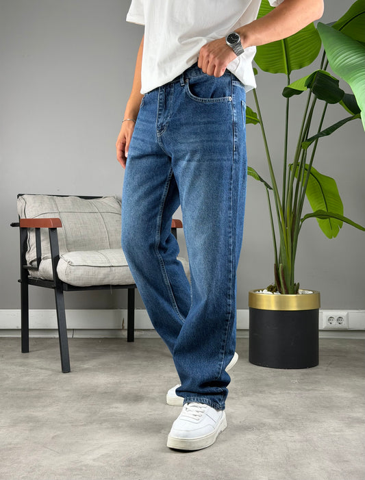 Baggy Kalıp Kot Pantolon Lacivert