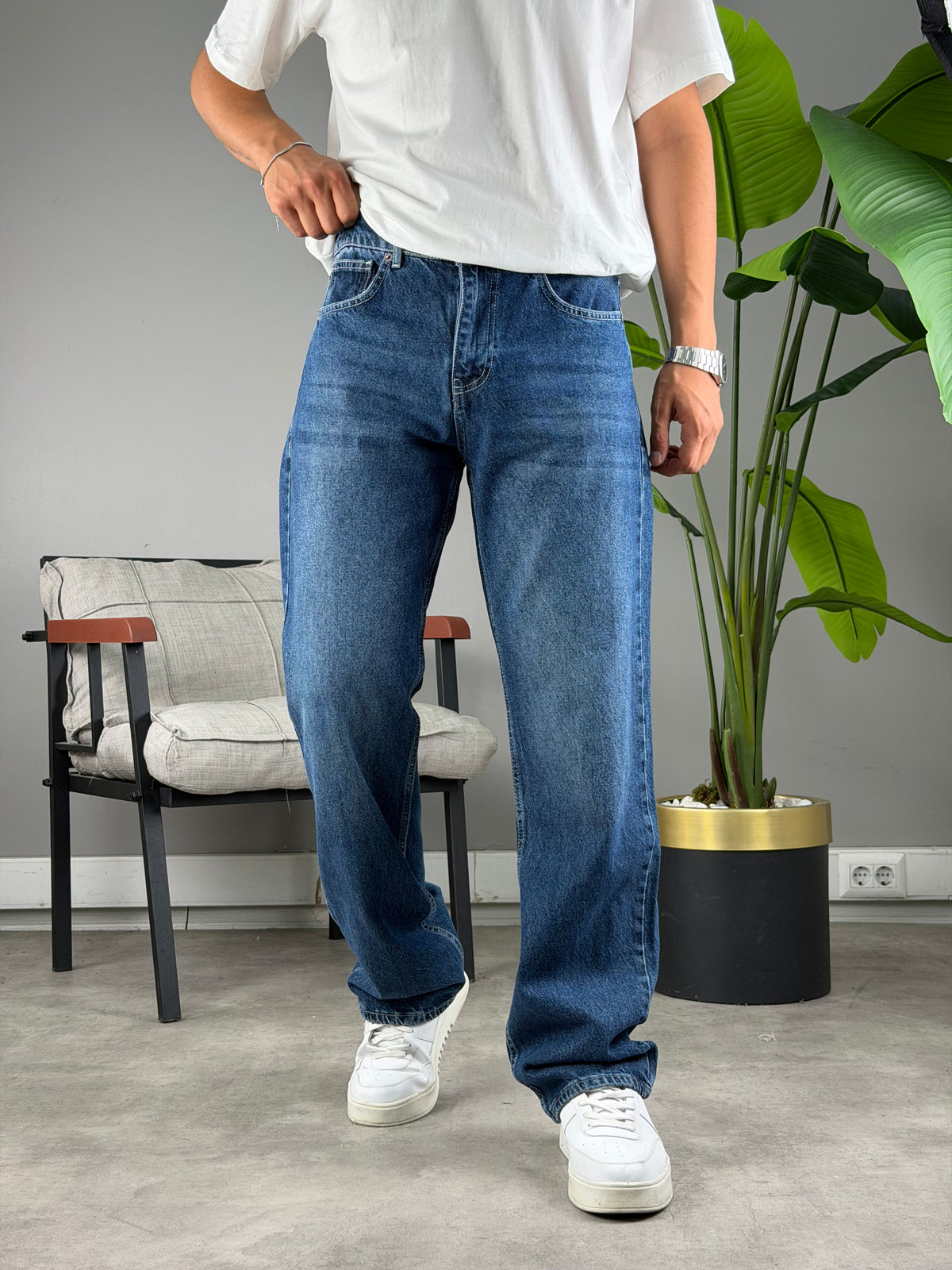 Baggy Kalıp Kot Pantolon Lacivert