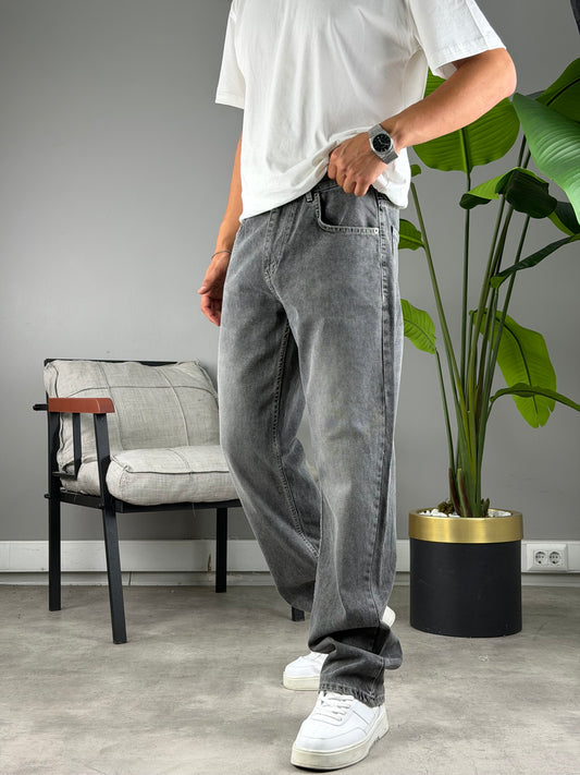 Baggy Kalıp Kot Pantolon GRİ