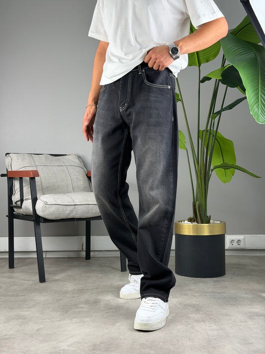 Baggy Kalıp Kot Pantolon Siyah