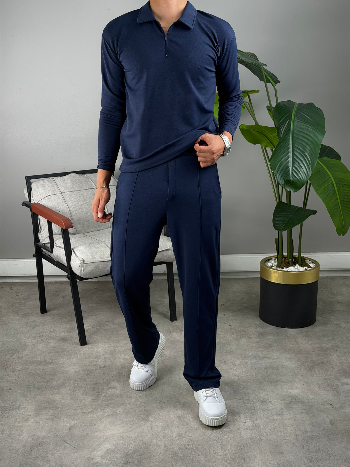 MEVSİMLİK POLO YAKA TAKIM LACİVERT