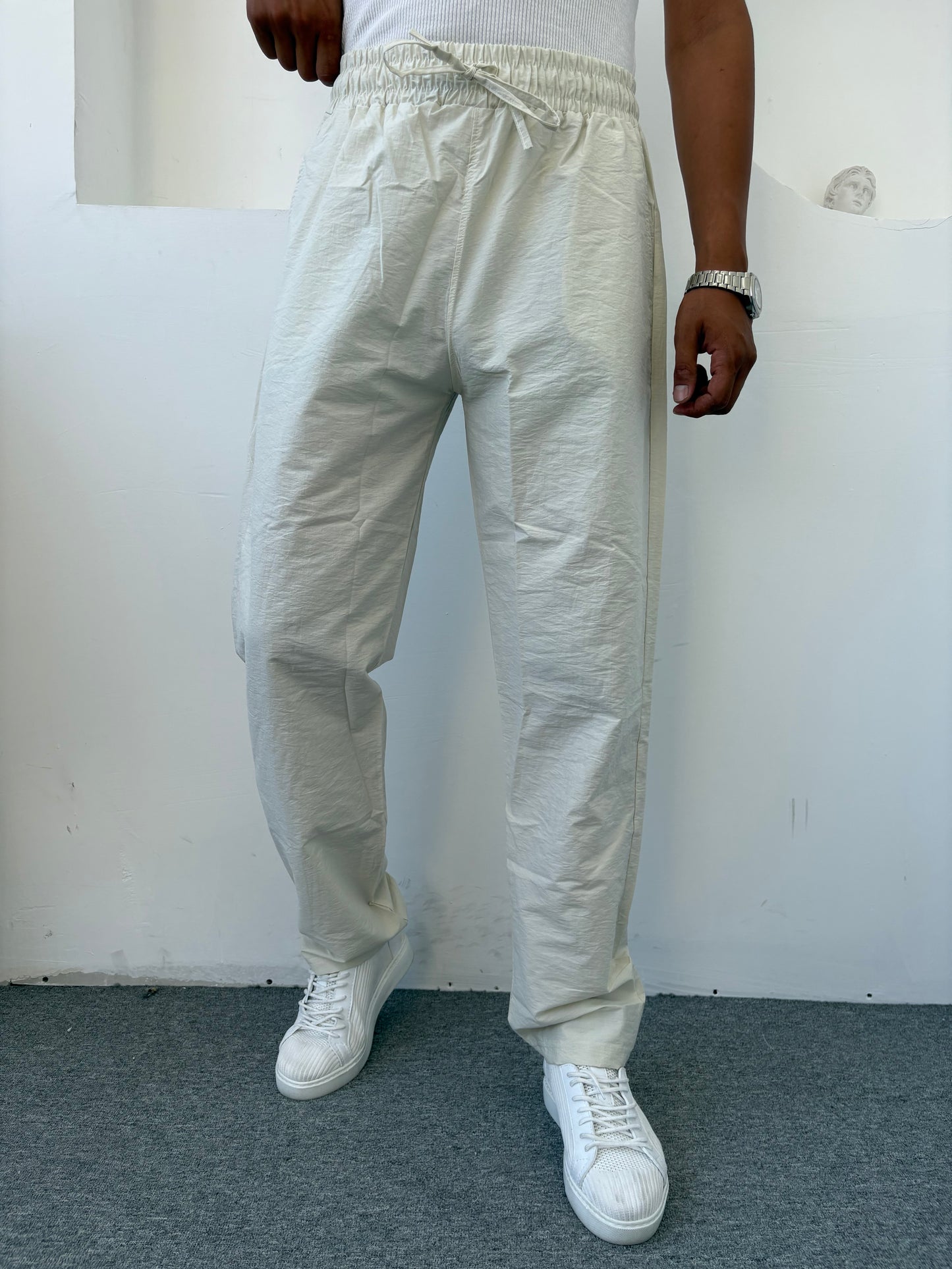 PARAŞÜT BAGGY PANTOLON BEYAZ