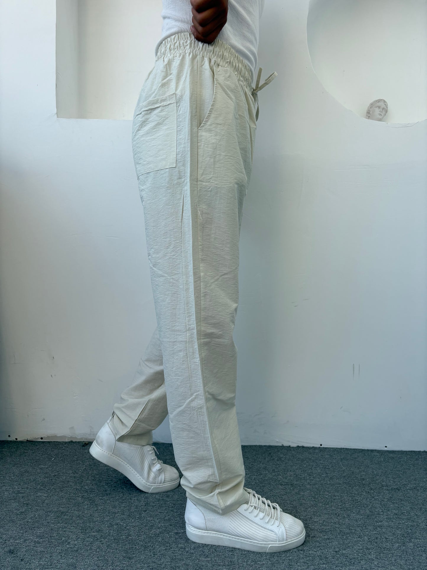 PARAŞÜT BAGGY PANTOLON BEYAZ