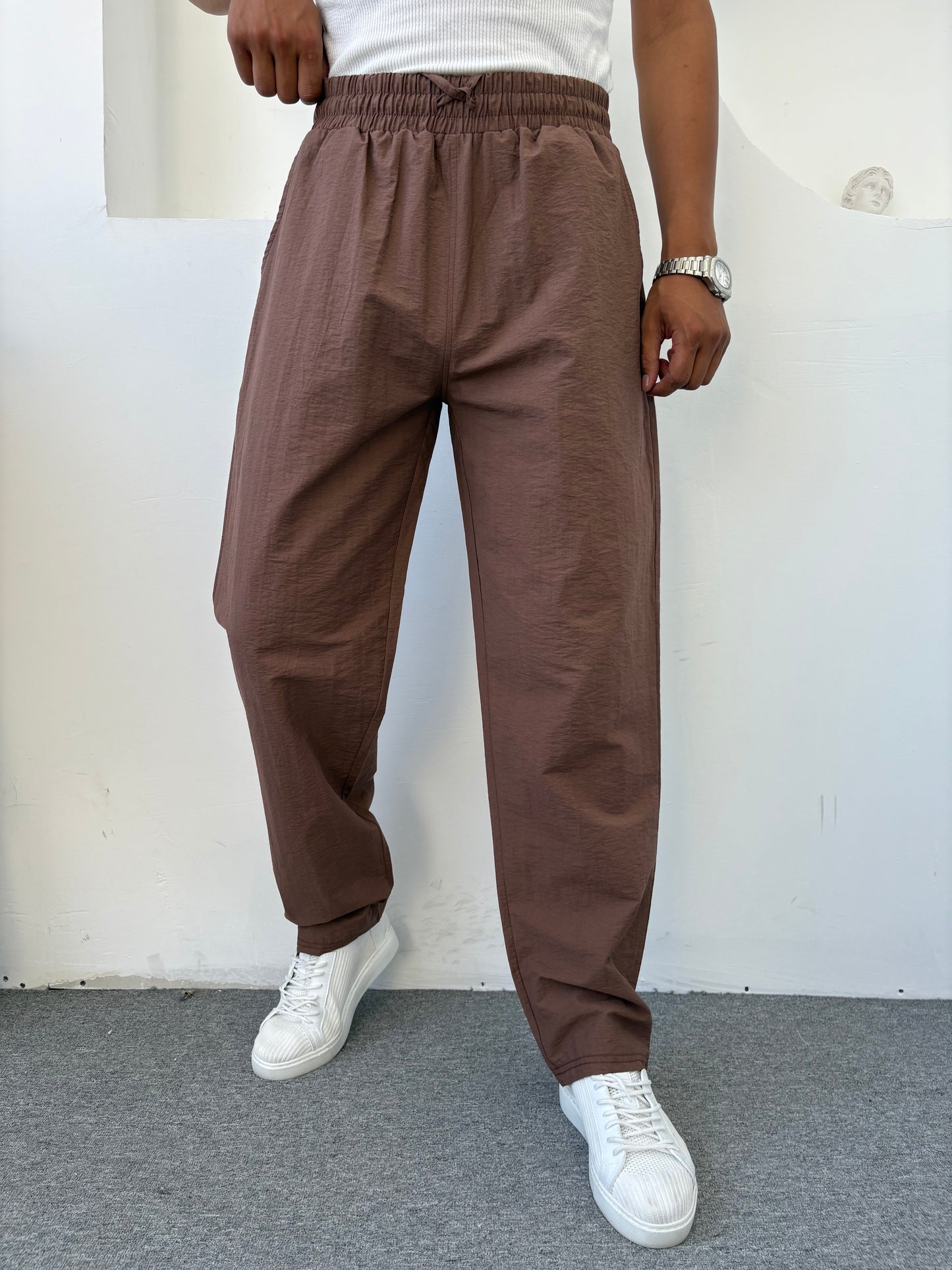 PARAŞÜT BAGGY PANTOLON ACI KAHVE