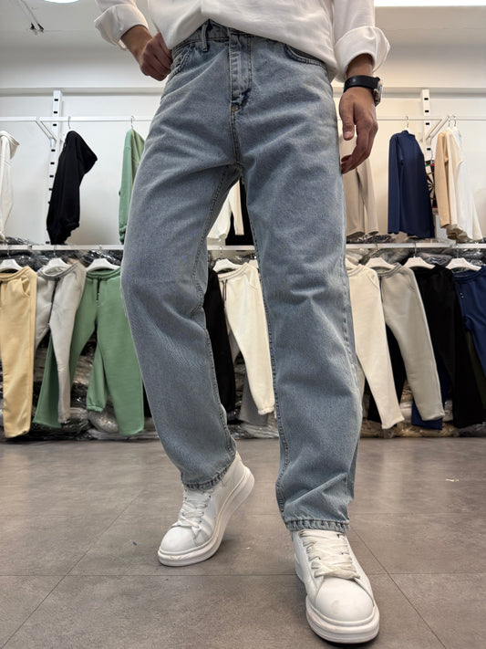 Baggy Kalıp Kot Pantolon Buz Mavisi
