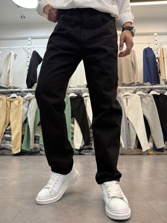 Baggy Kalıp Kot Pantolon Siyah