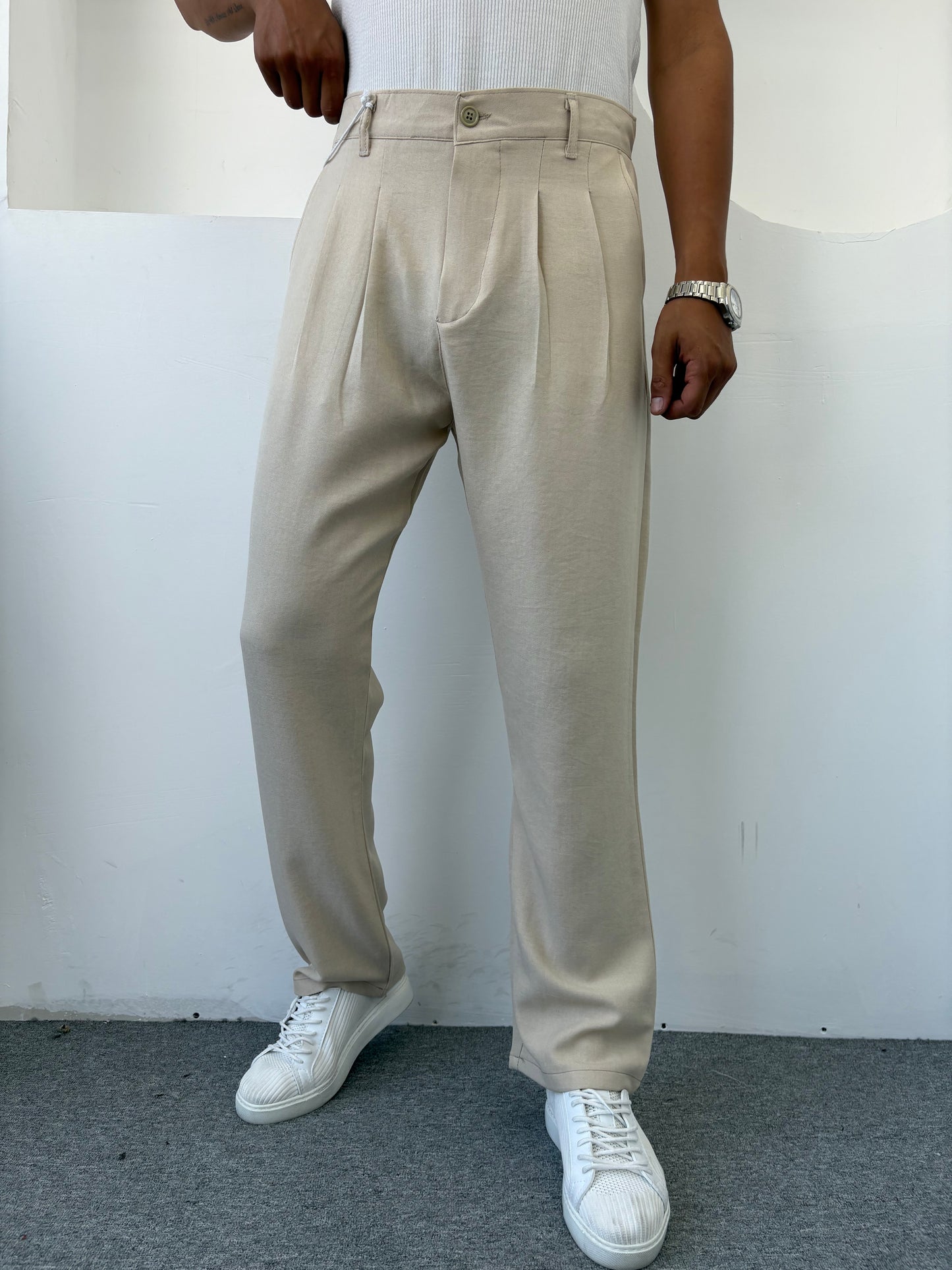 SOFİA KETEN BAGGY  BEJ