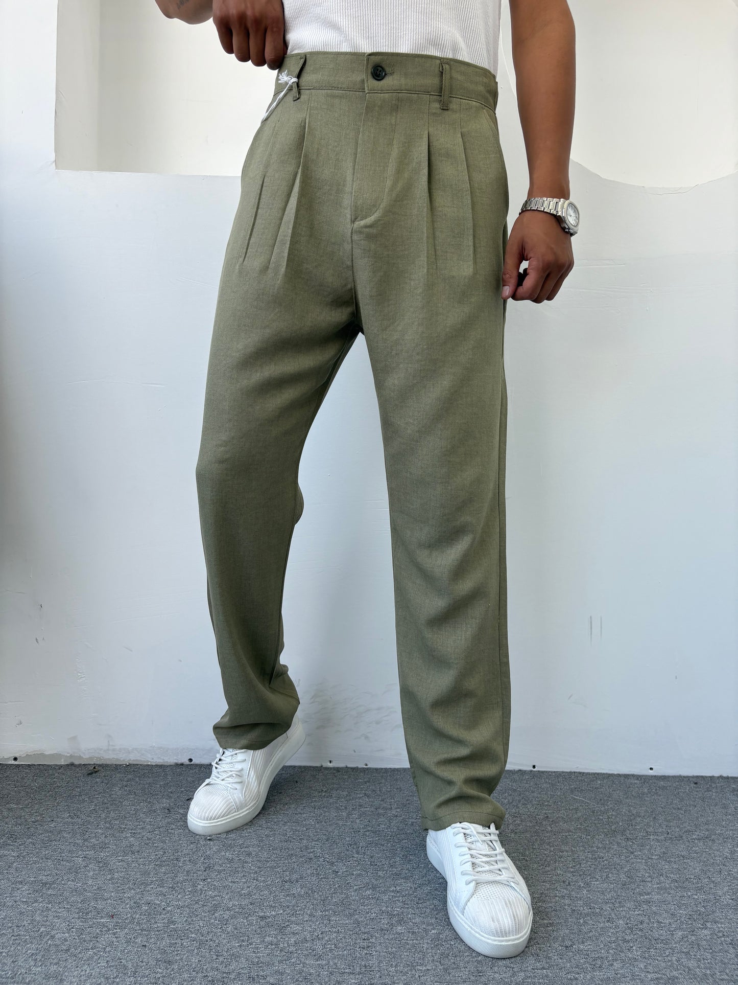 SOFİA KETEN BAGGY YEŞİL