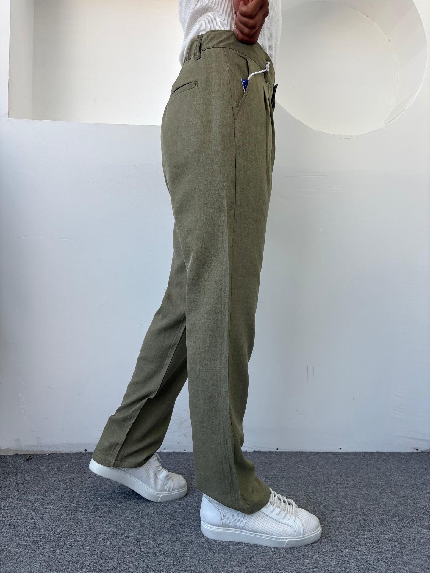 SOFİA KETEN BAGGY YEŞİL