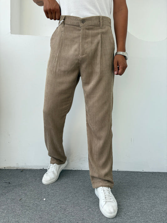 %100 KADİFE PİLELİ BAGGY PANTOLON KİREMİT