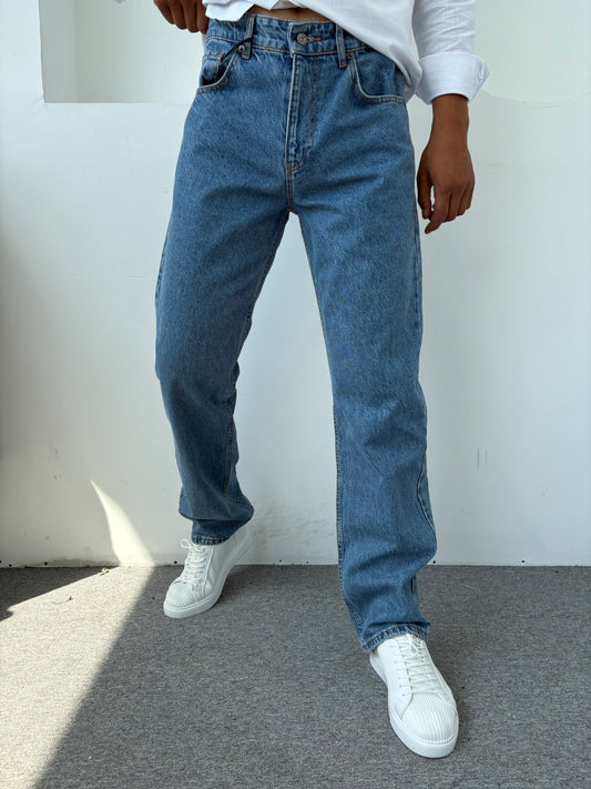 Baggy Kalıp Kot Pantolon Açık Mavi