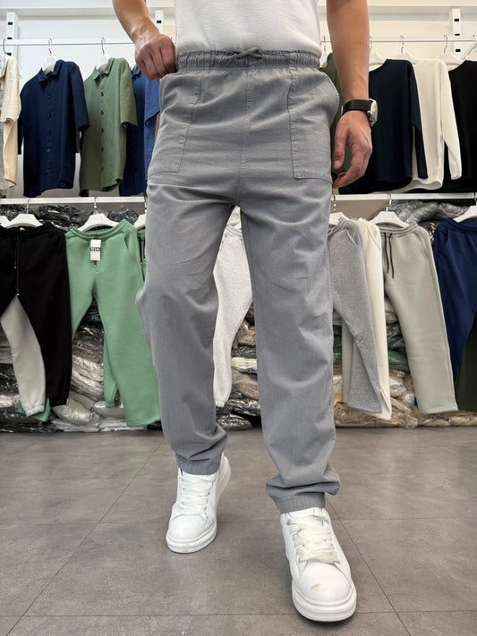 Ham Keten Baggy Eşofman ANTİRASİT