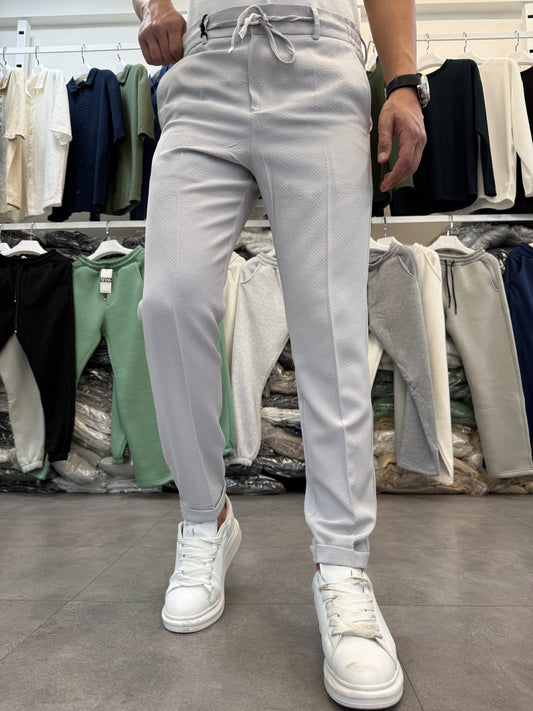 GOFRE KUMAŞ JAGGER PANTOLON GRİ