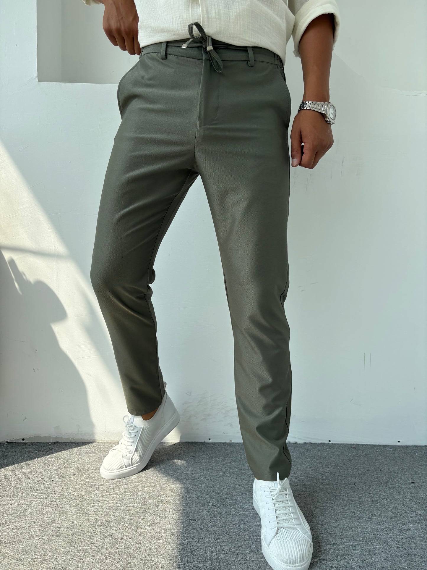 PARAŞÜT KUMAŞ REGULAR PANTOLON YEŞİL