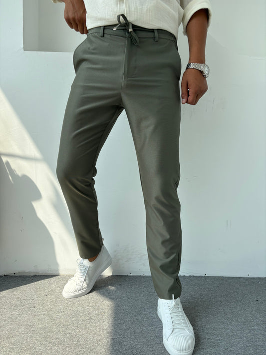 PARAŞÜT KUMAŞ REGULAR PANTOLON YEŞİL