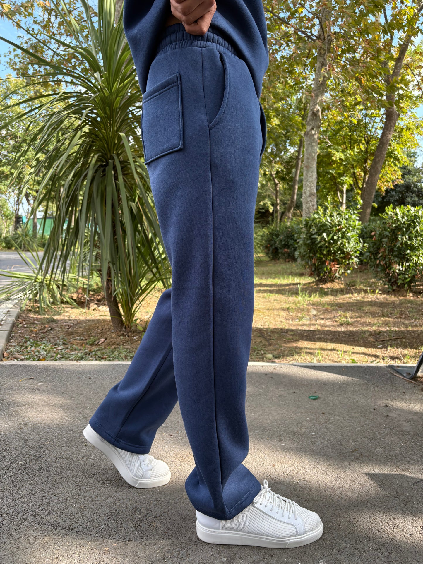 3 İPLİK ŞARDONLU OVERSİZE TAKIM MAVİ