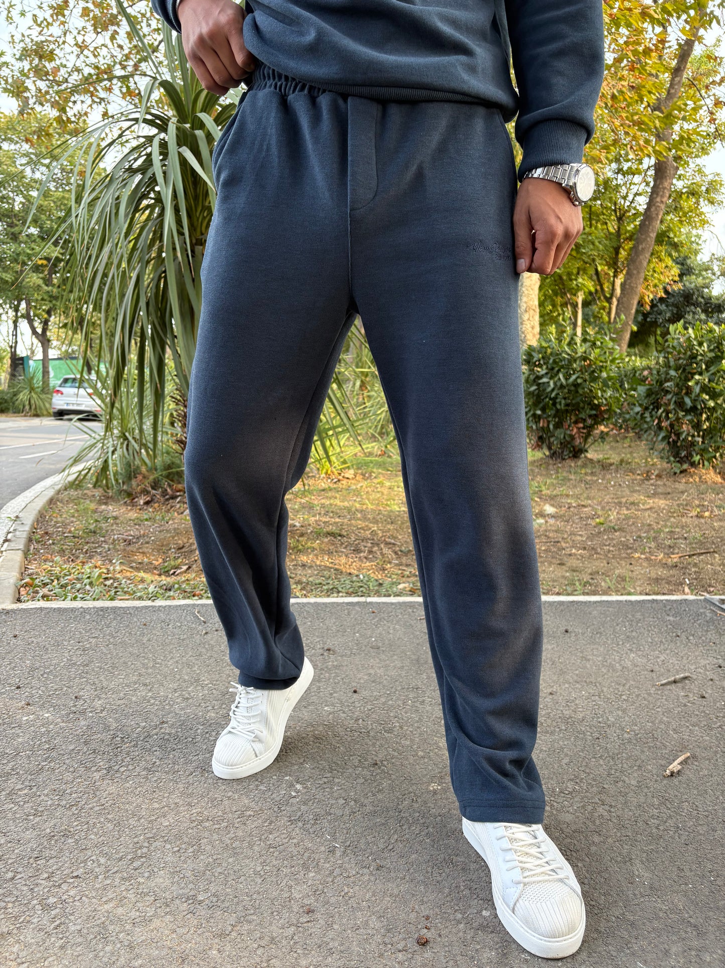 PAMUK ÖRME YARIM FERMAUR TAKIM LACİVERT