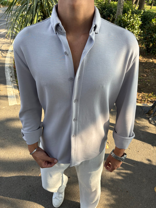 MODAL KUMAŞ KIŞLIK GÖMLEK GRİ