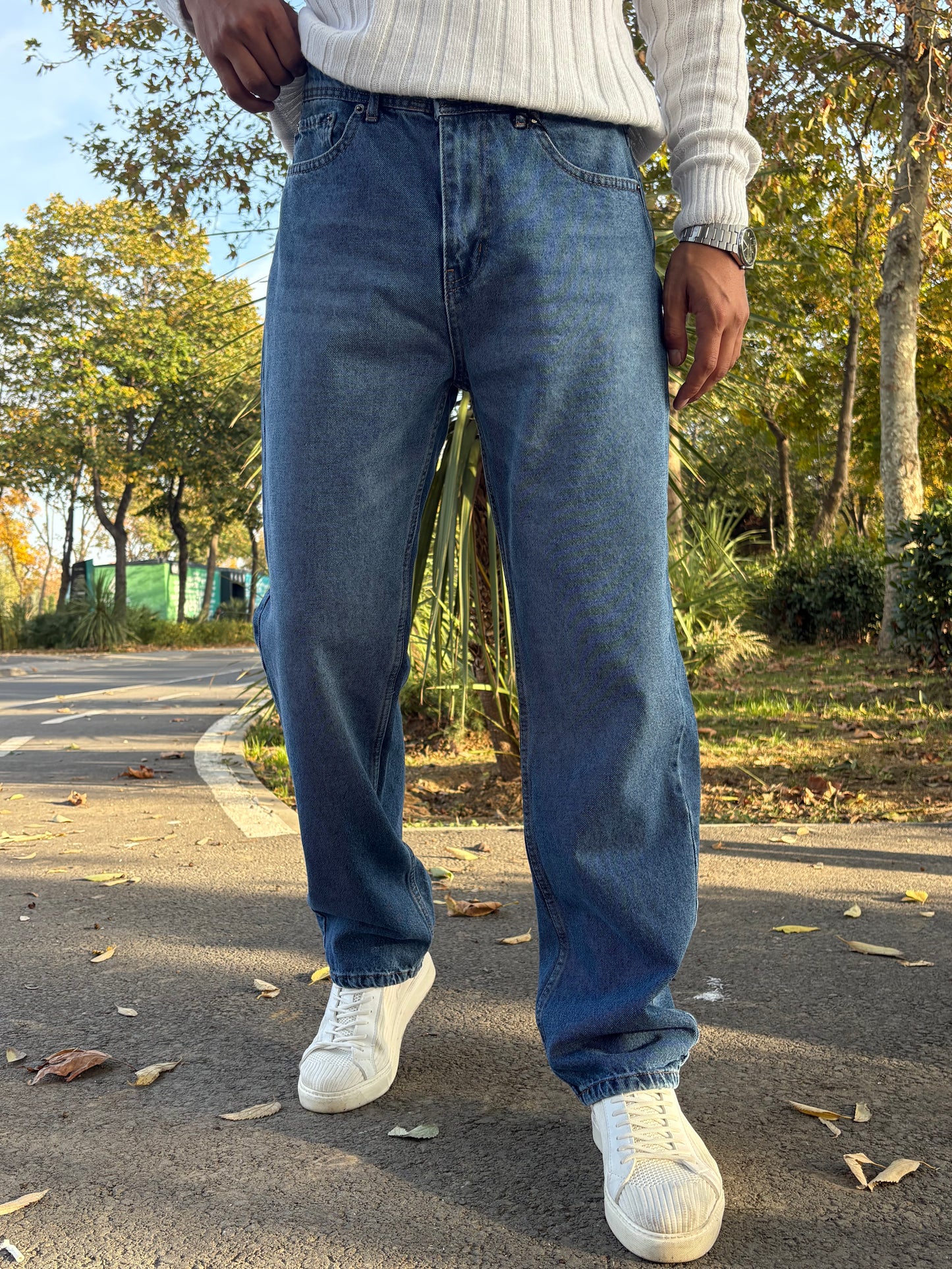 PREMİUM KALİTE BAGGY KALIP KOT PANTOLON MAVİ