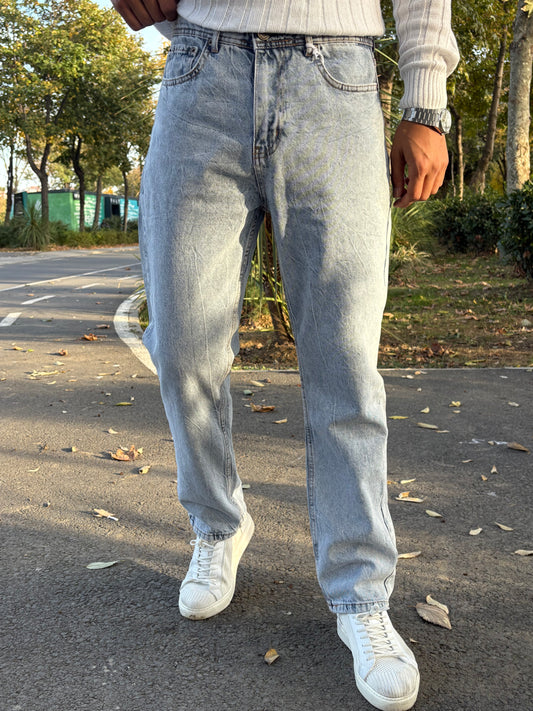 PREMİUM KALİTE BAGGY KALIP KOT PANTOLON BUZ MAVİ