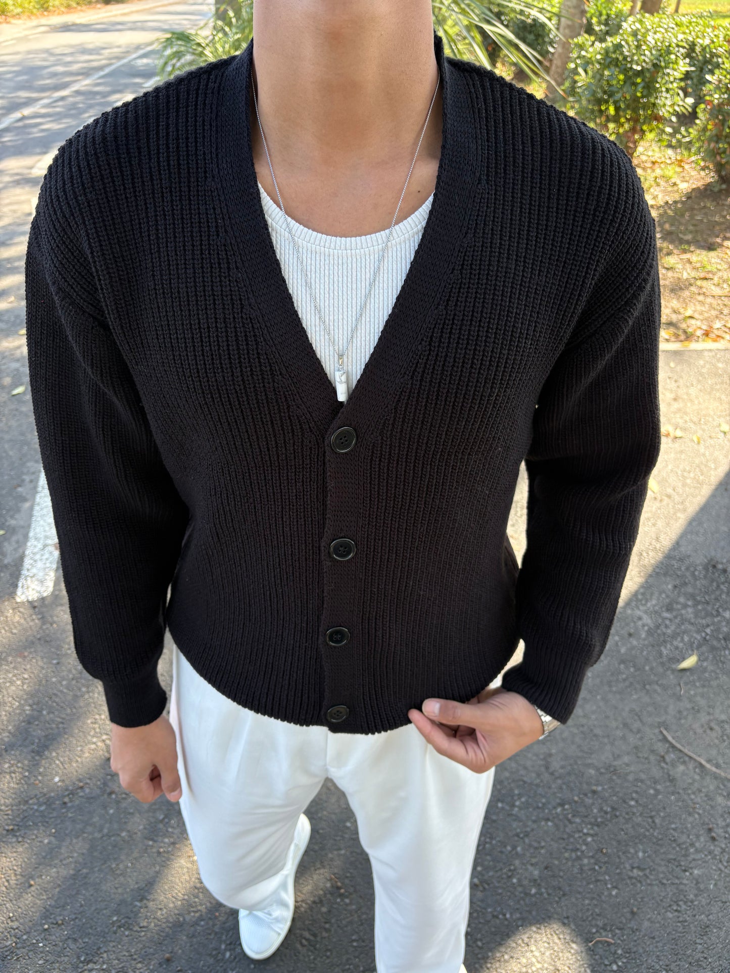 TRİKO OVERSİZE HIRKA SİYAH