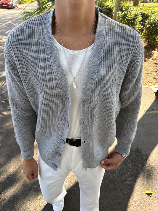 TRİKO OVERSİZE HIRKA GRİ