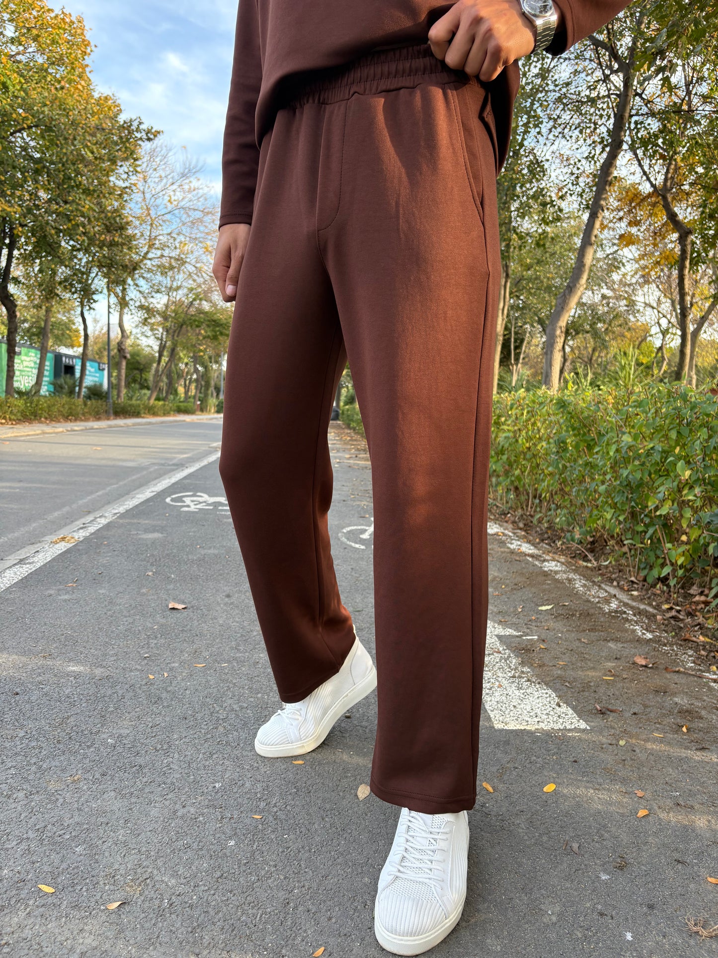 MODAL KUMAŞ KIŞLIK GRAMAJLI TAKIM KAHVERENG