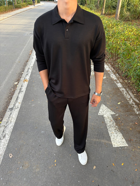 MODAL KUMAŞ KIŞLIK GRAMAJLI TAKIM SİYAH