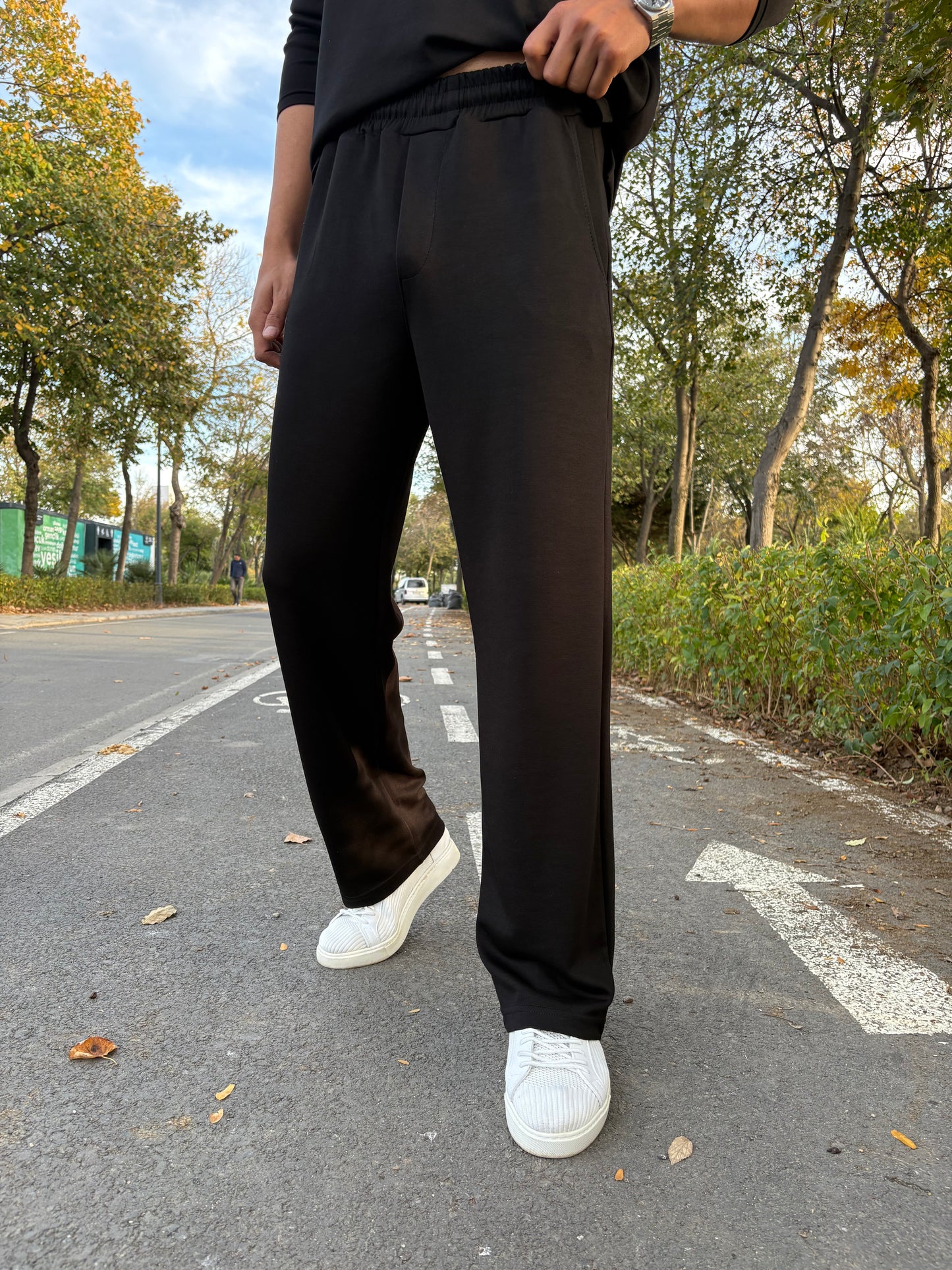 MODAL KUMAŞ KIŞLIK GRAMAJLI TAKIM SİYAH