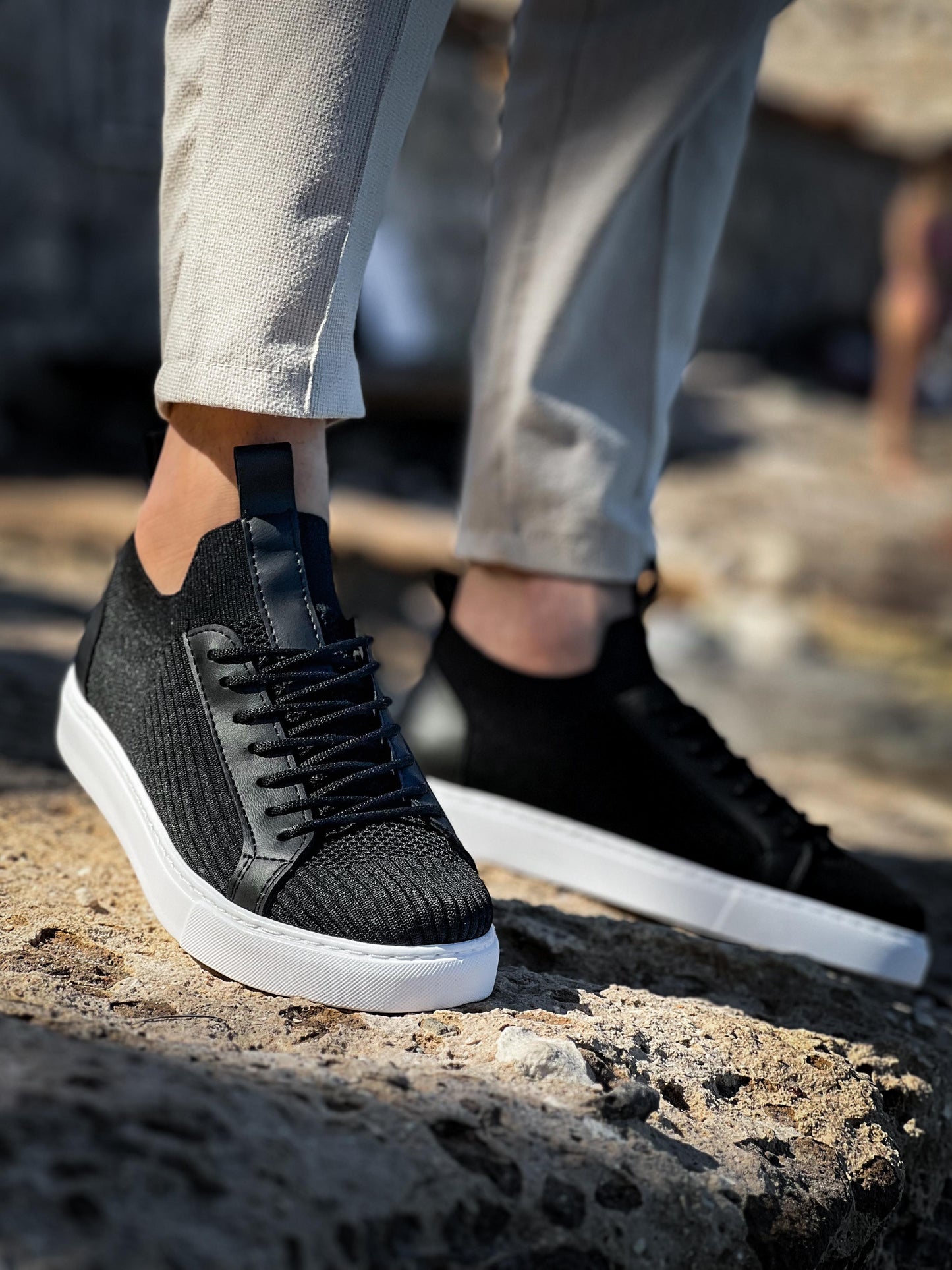 TRİKO ÖRME AYAKABI SİYAH